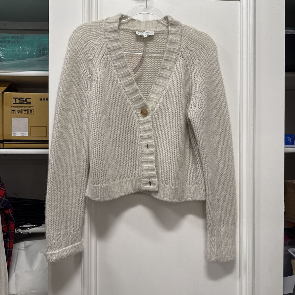 Grey Cashmere Cardigan