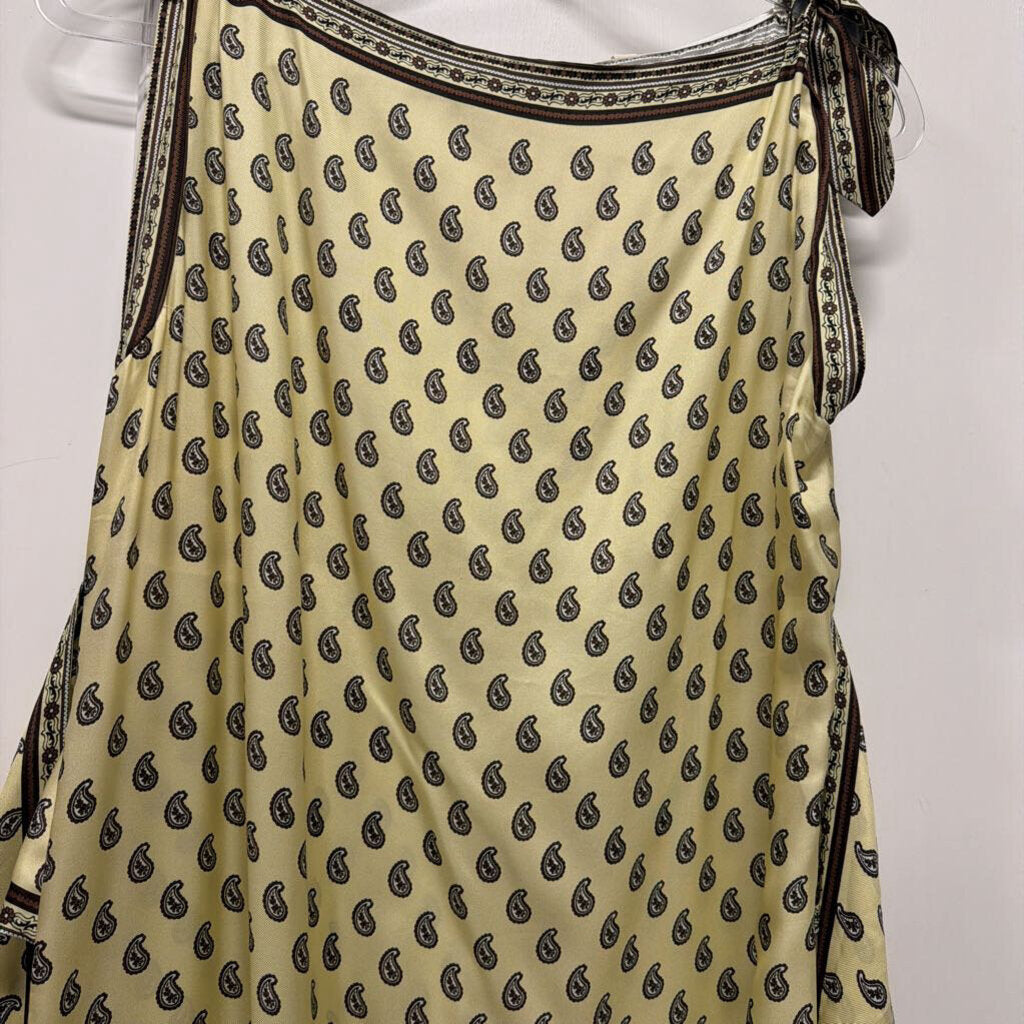 Yellow/Brown Silk Paisley Dress (R.458)
