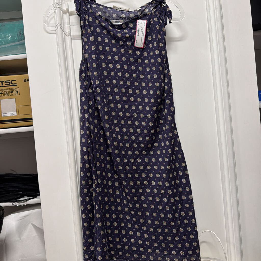 Purple Floral Cotton/Silk Dress