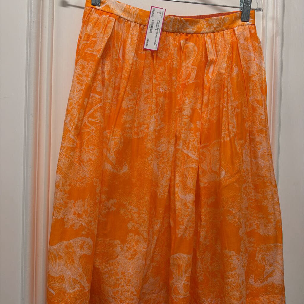 Orange Jungle Print Skirt