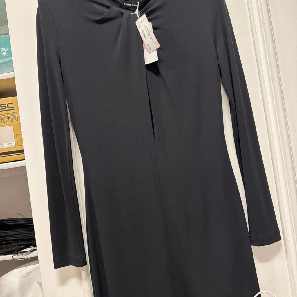Black Viscose LS Mini Dress (NWT)