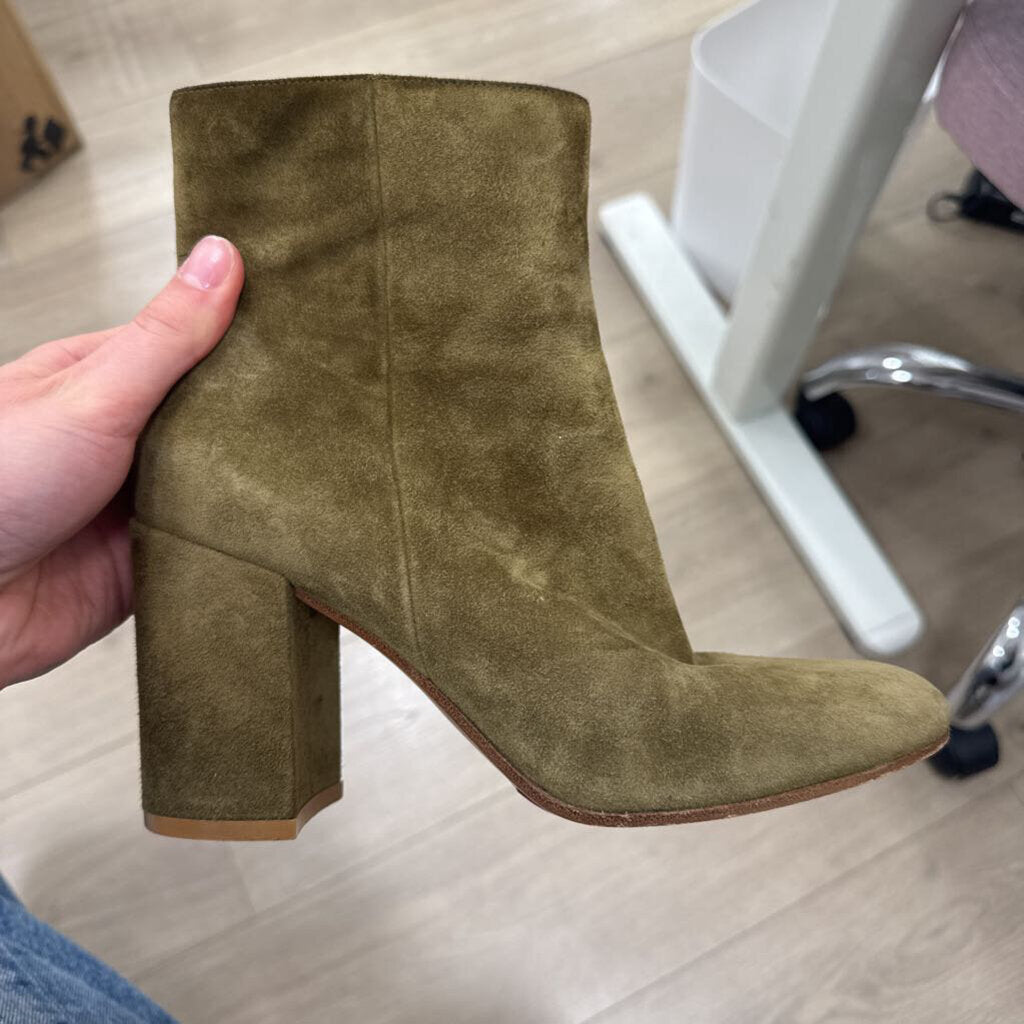 Green Suede Boots