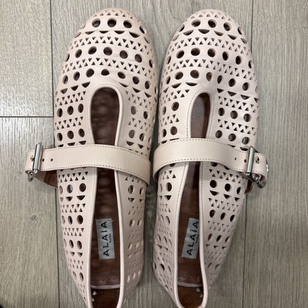 Pink Leather Flat