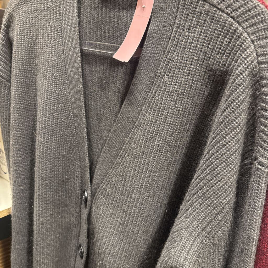 Dark Grey Cashmere Cardigan