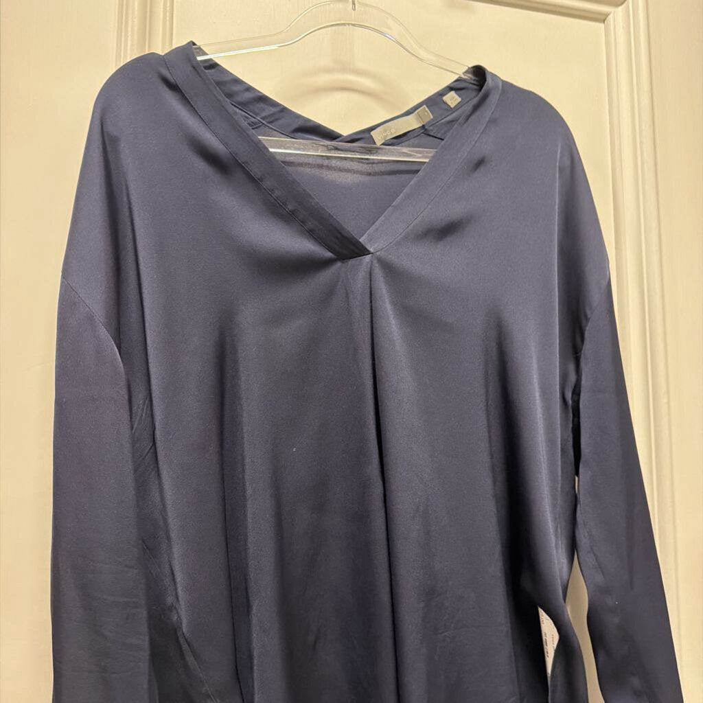 Blue Silk Blouse