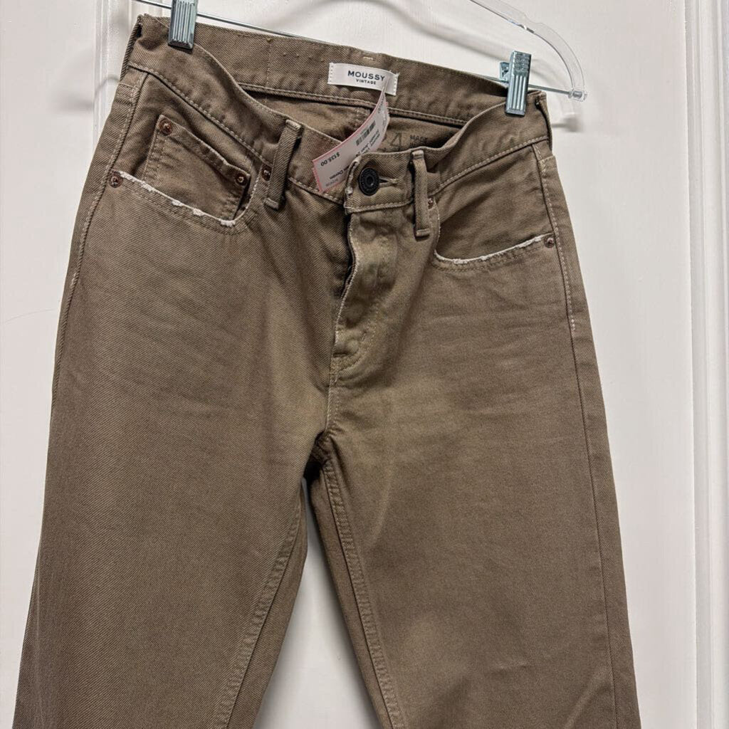 Brown Denim Straight Jean
