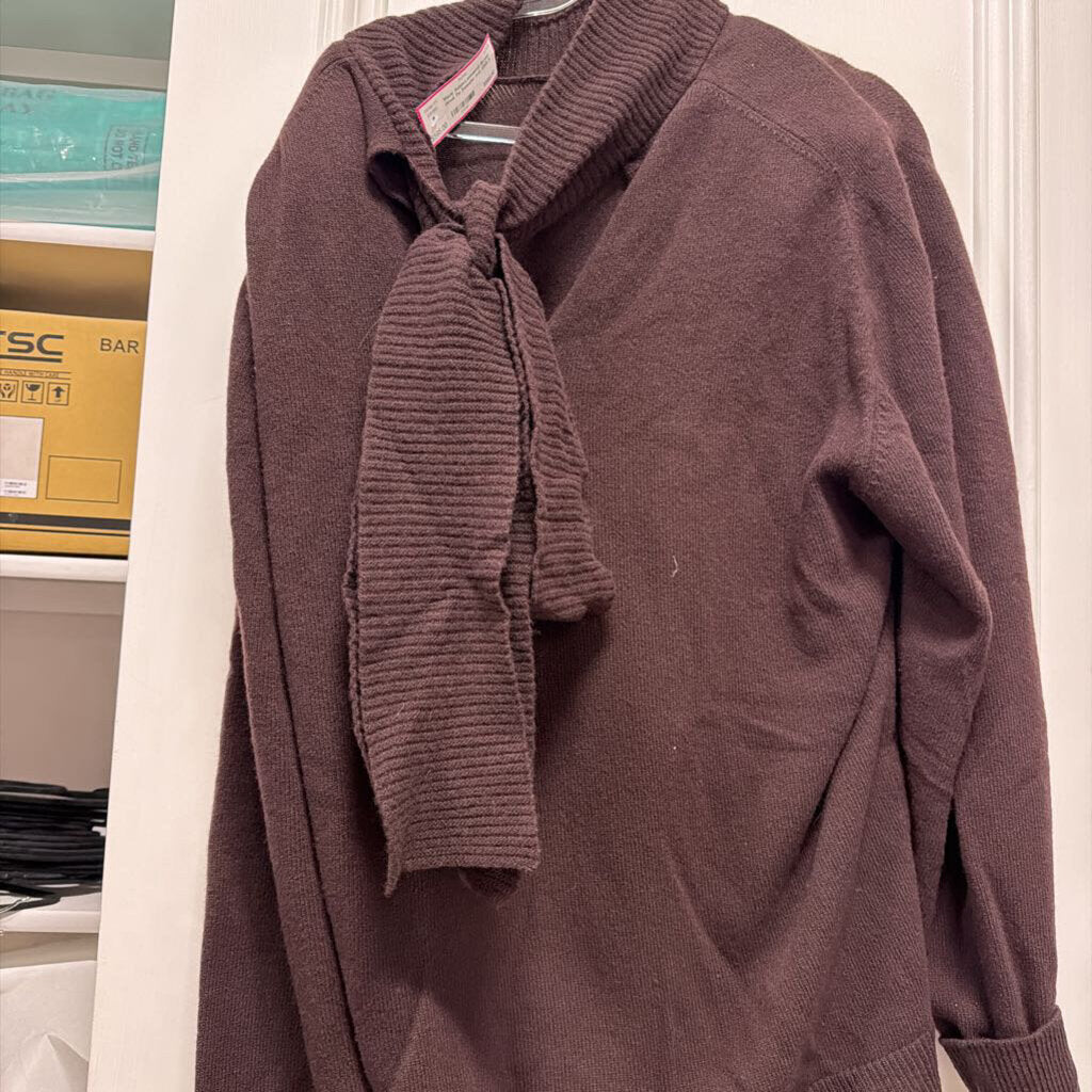 Brown Wool Tie Sweater (est 1350)