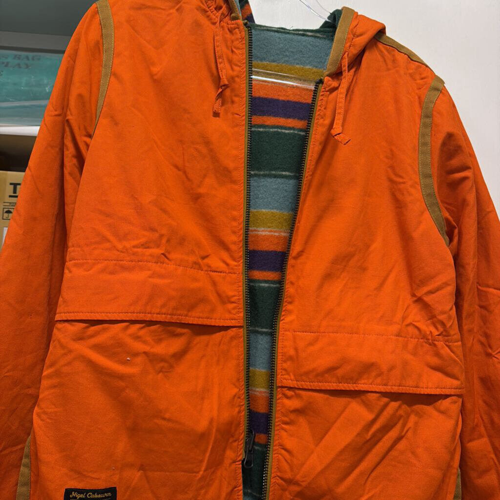 Orange Striped Reversible Jacket