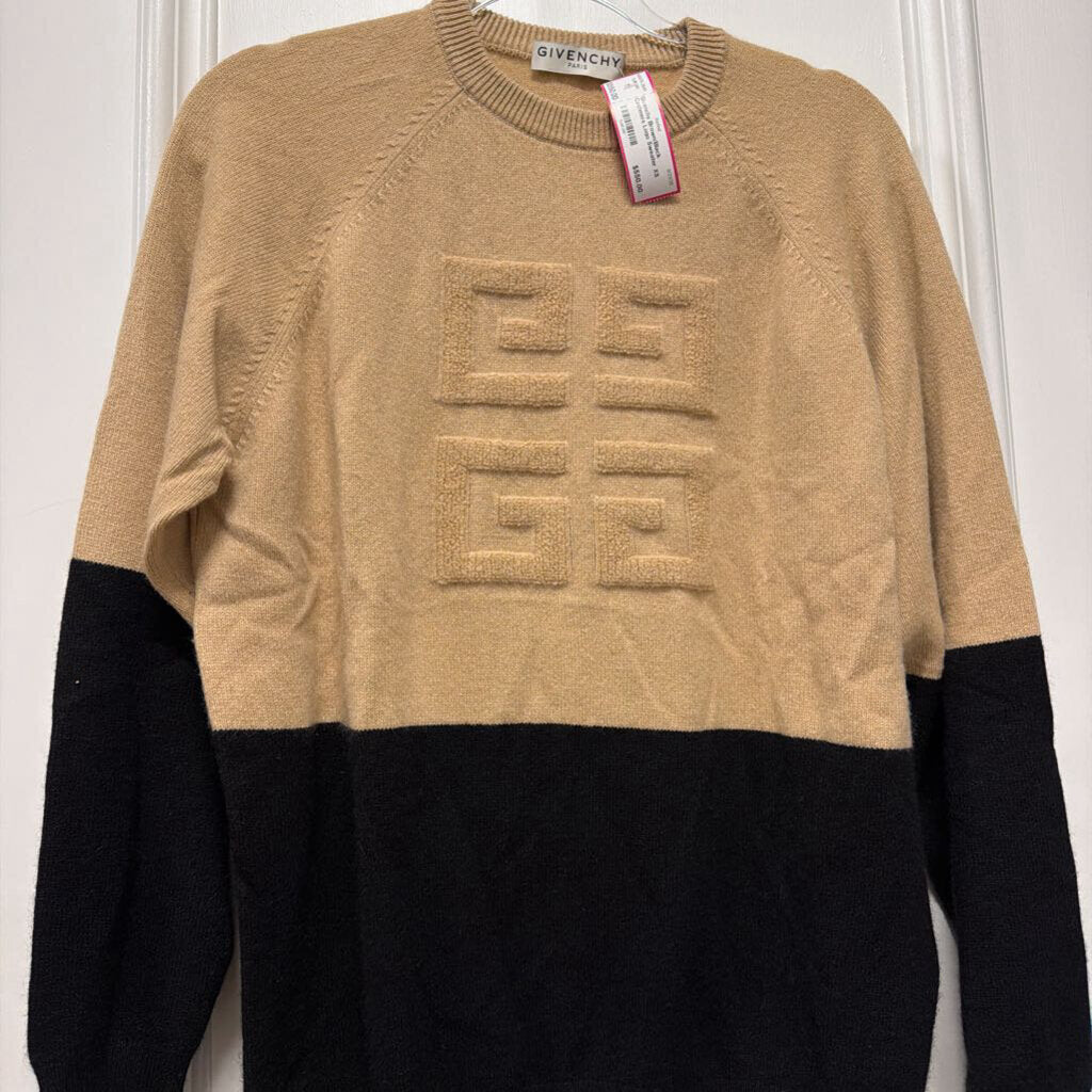 Brown/Black Cashmere Logo Sweater