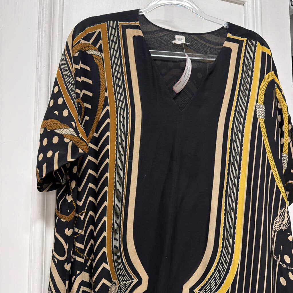 Black Silk Caftan Dress