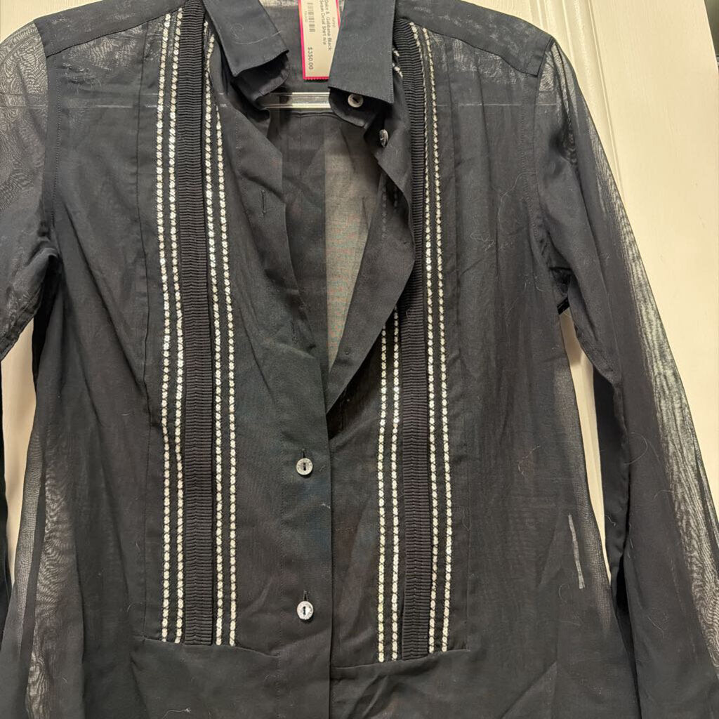 Black Sequin Detail Shirt