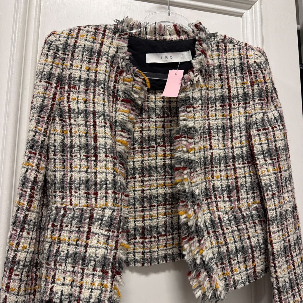 Multicolor Wool Blend Tweed Jacket