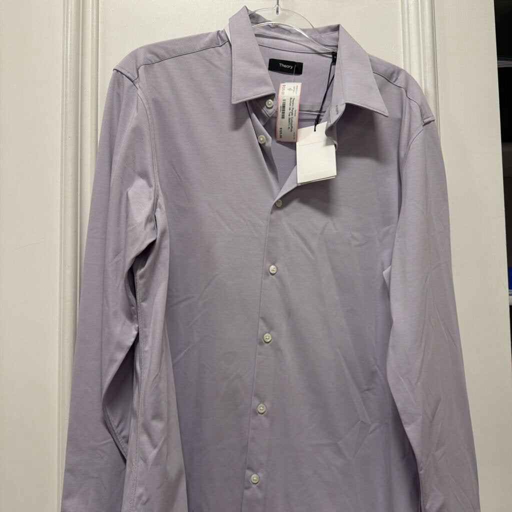 Purple Cotton/Poly Button Up Top (NWT)