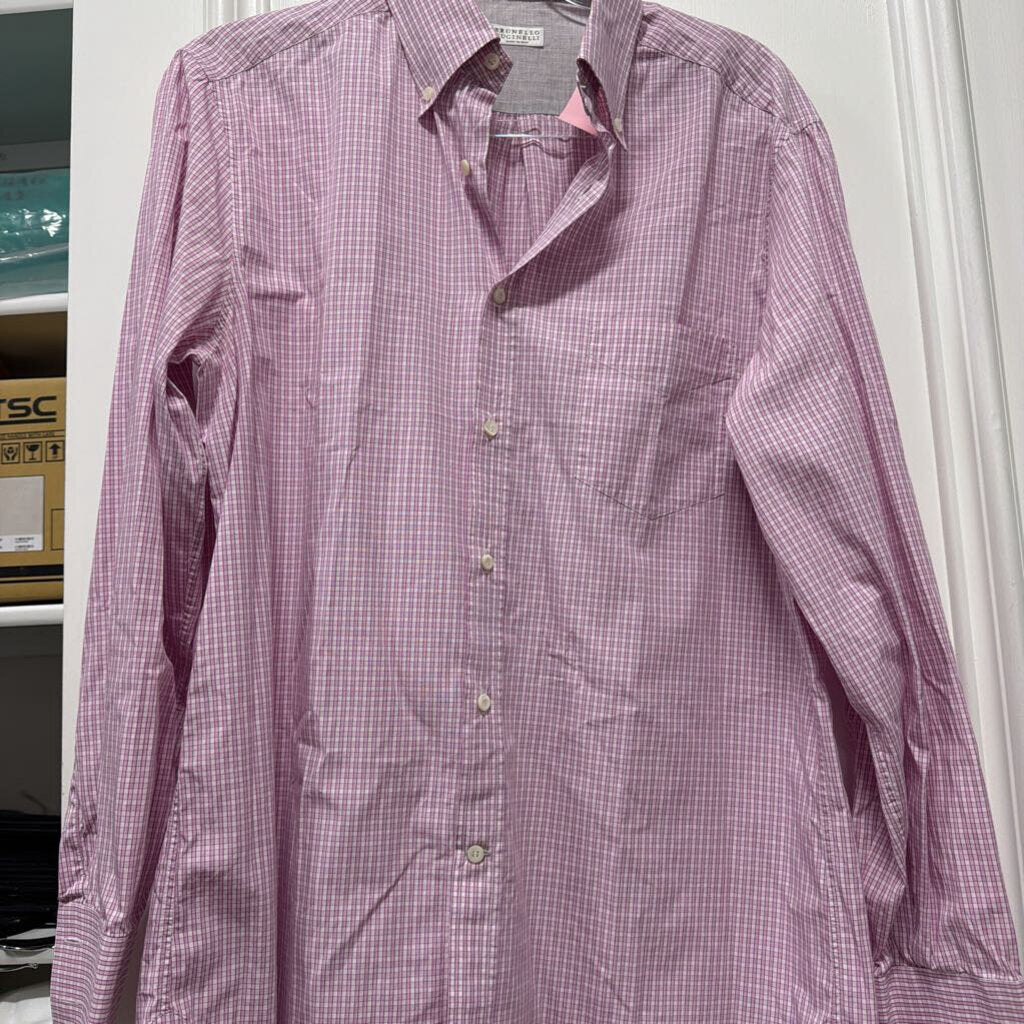 Pink/White Check Cotton Shirt