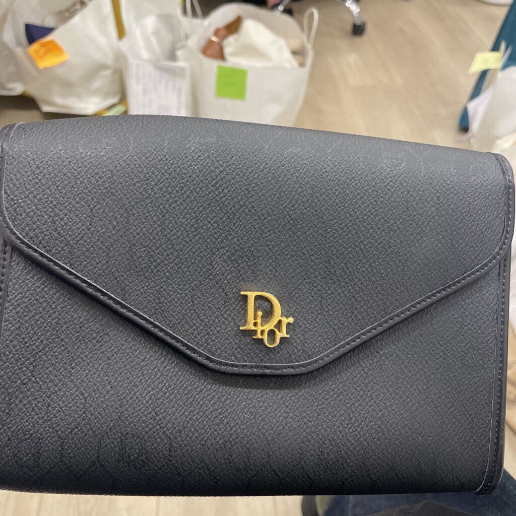 Black Vintage Honeycomb Pattern Clutch/Shoulder Bag