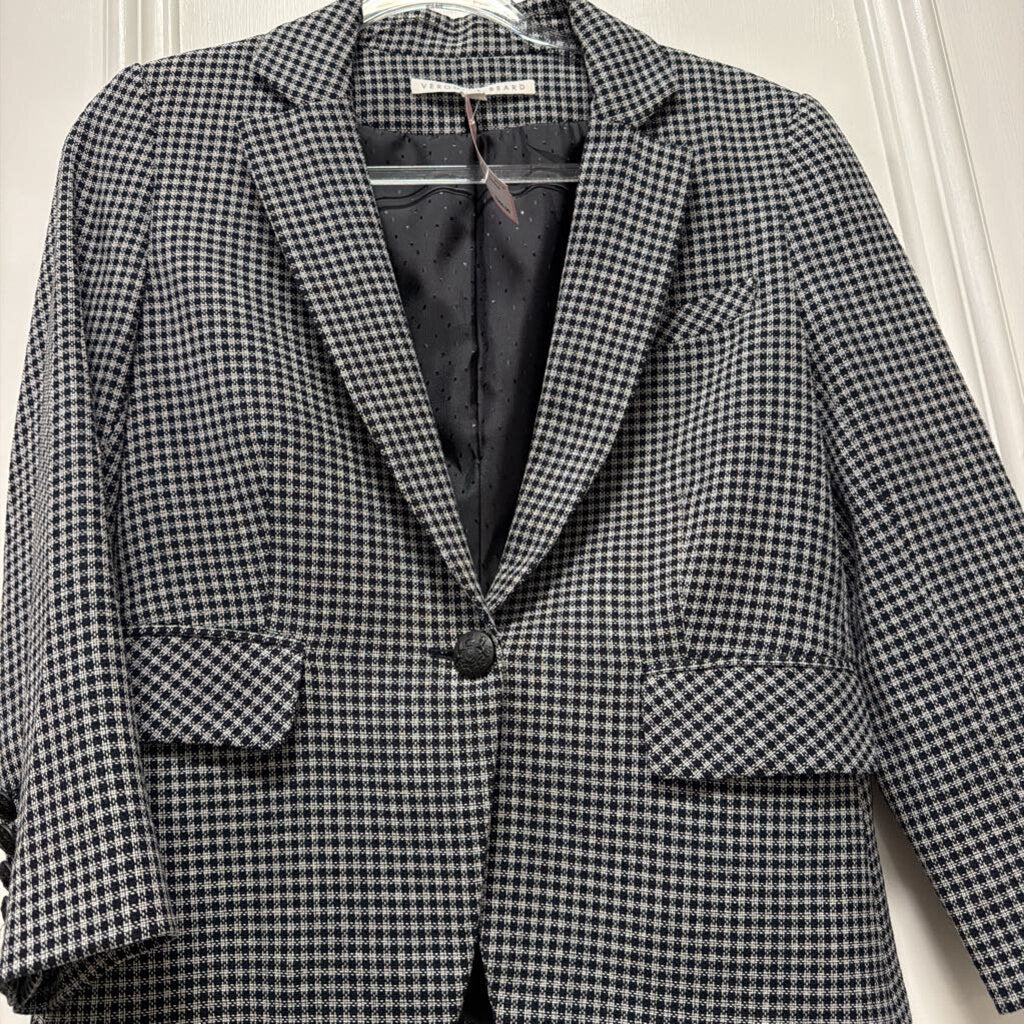 B&W Cotton Check Blazer