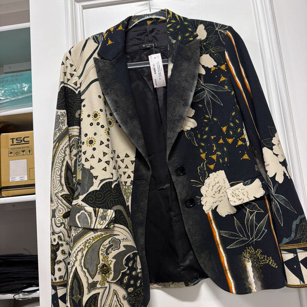 Multicolor Floral Viscose/Modal Blazer