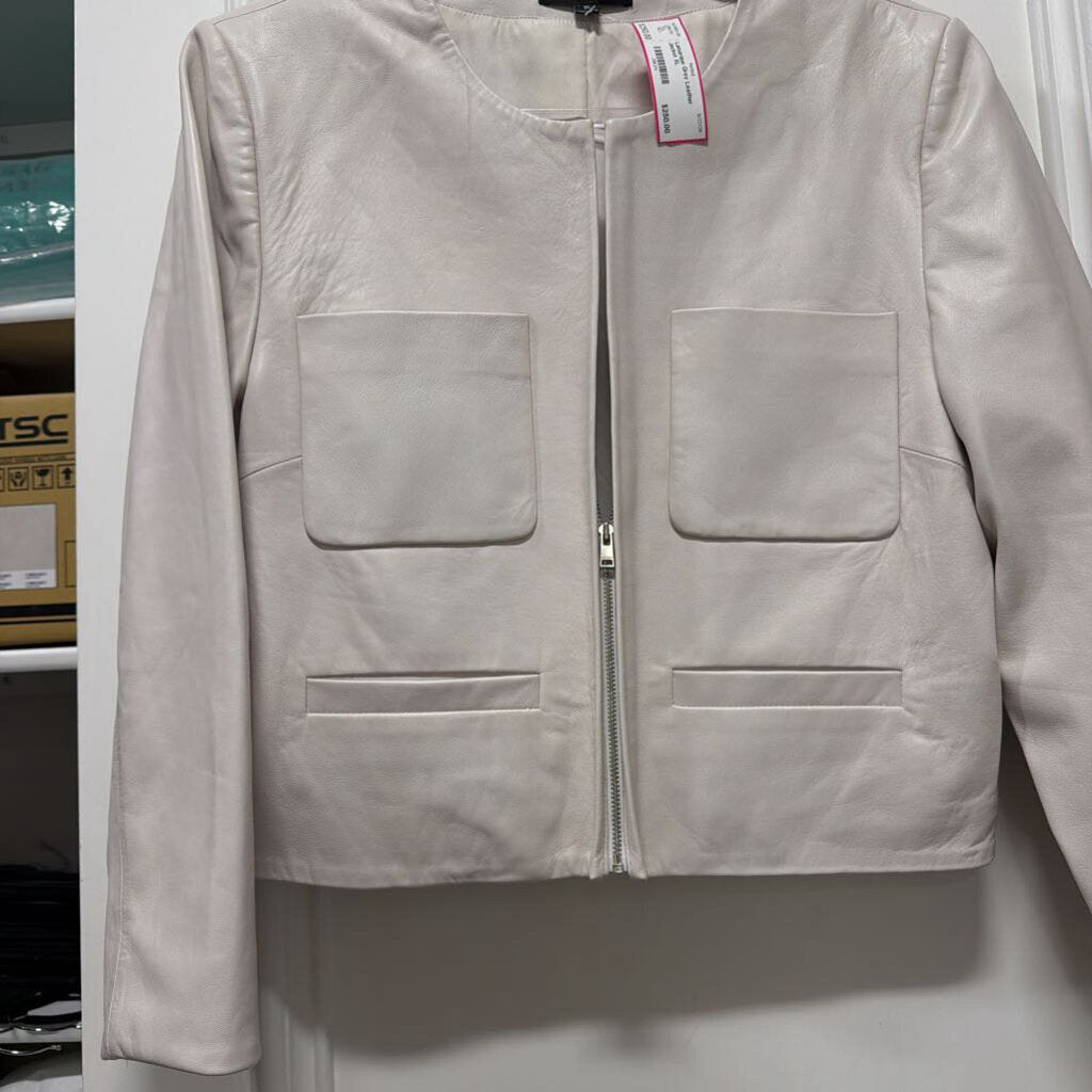 Grey Leather Jacket