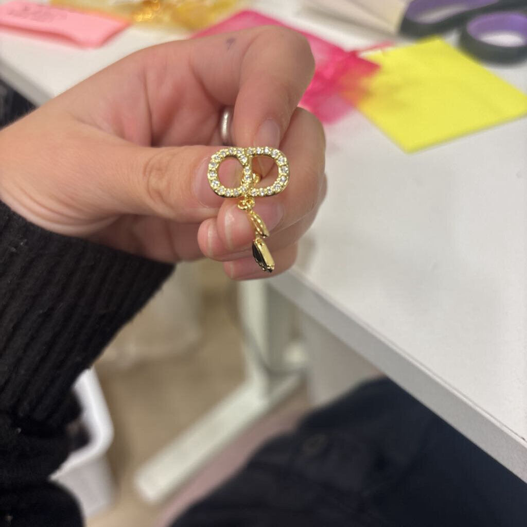 Gold Tulip + Pearl Earring