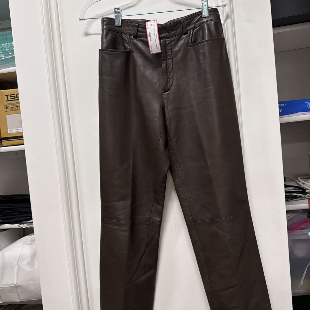 Brown Leather Pant