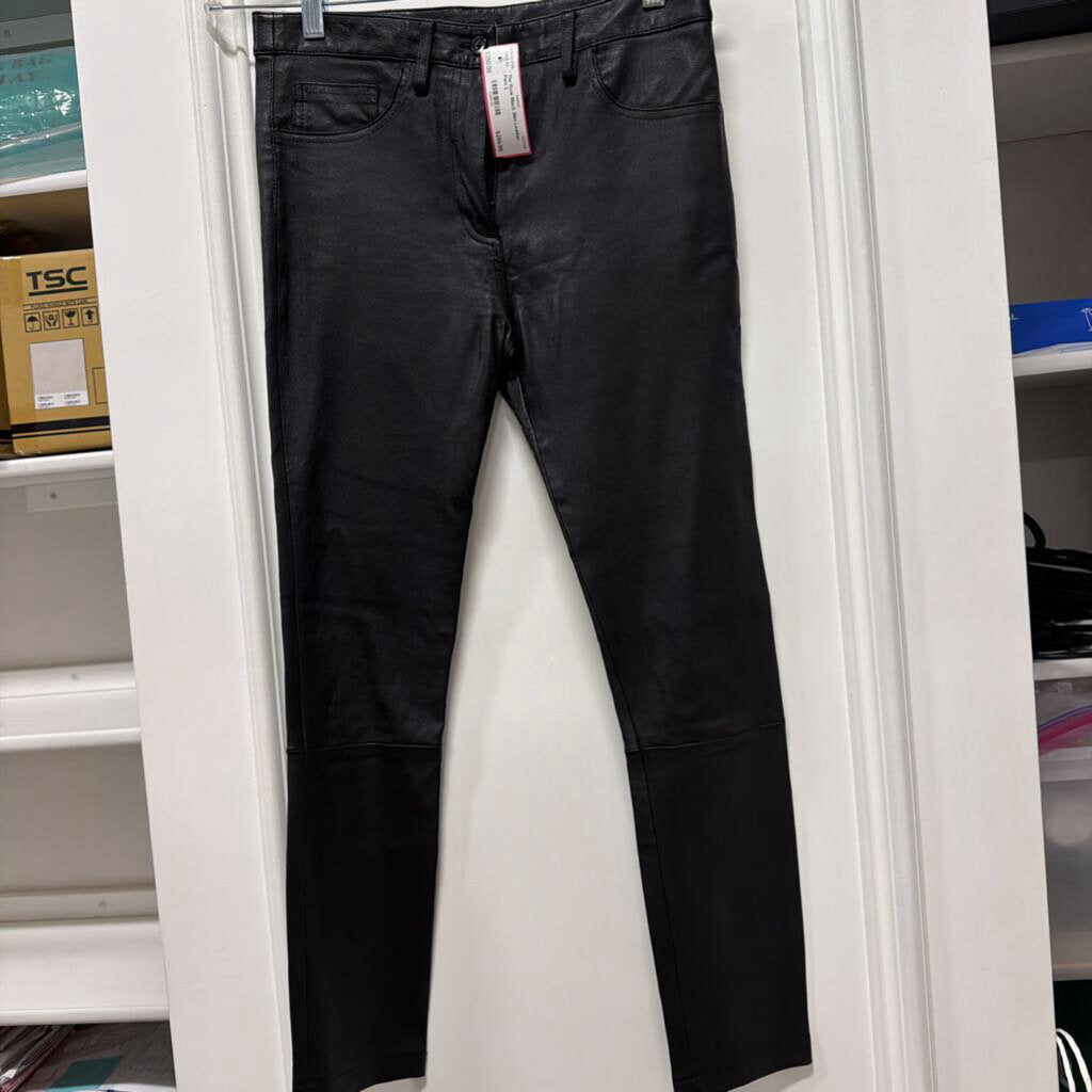 Black Slim Leather Pant