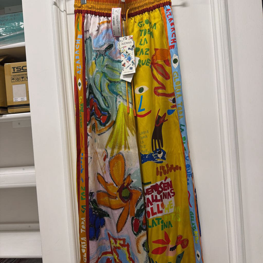Multicolor Silk Pattern Pant (NWT)