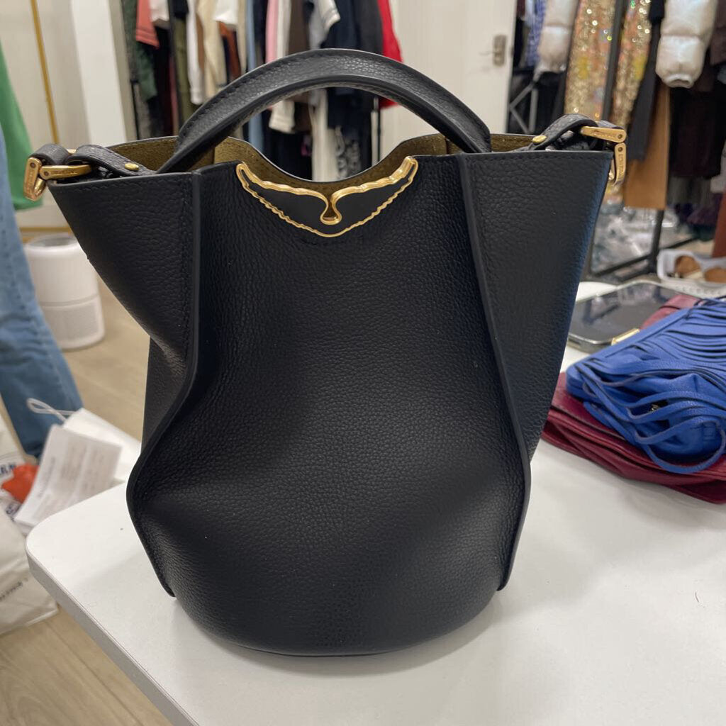 Black Borderline Bucket Bag(498)