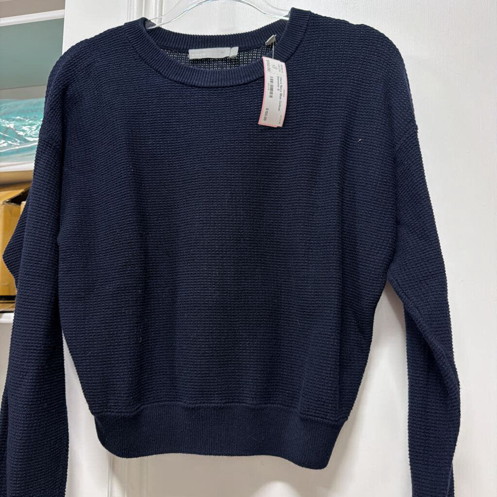 Navy Blue Cotton Sweater