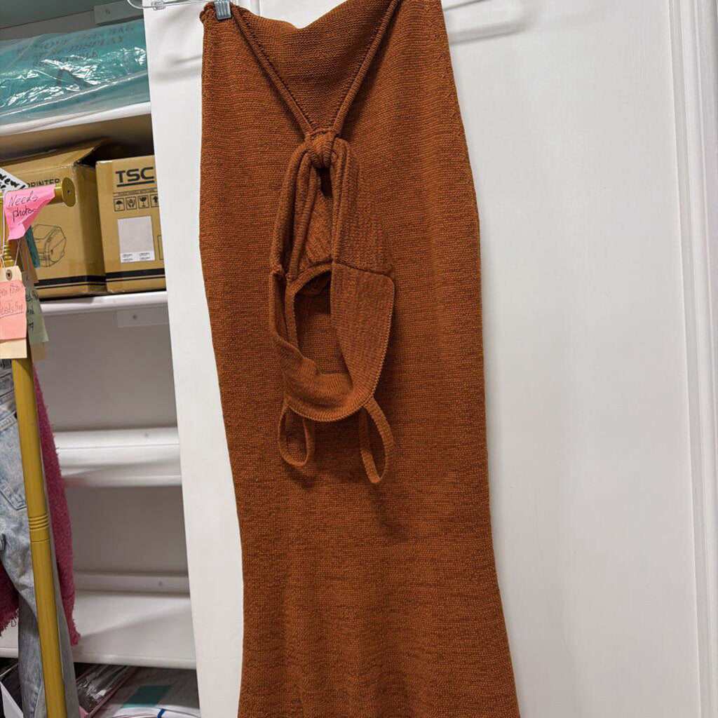 Burnt Orange Cotton Knit Dress (NWT 458)