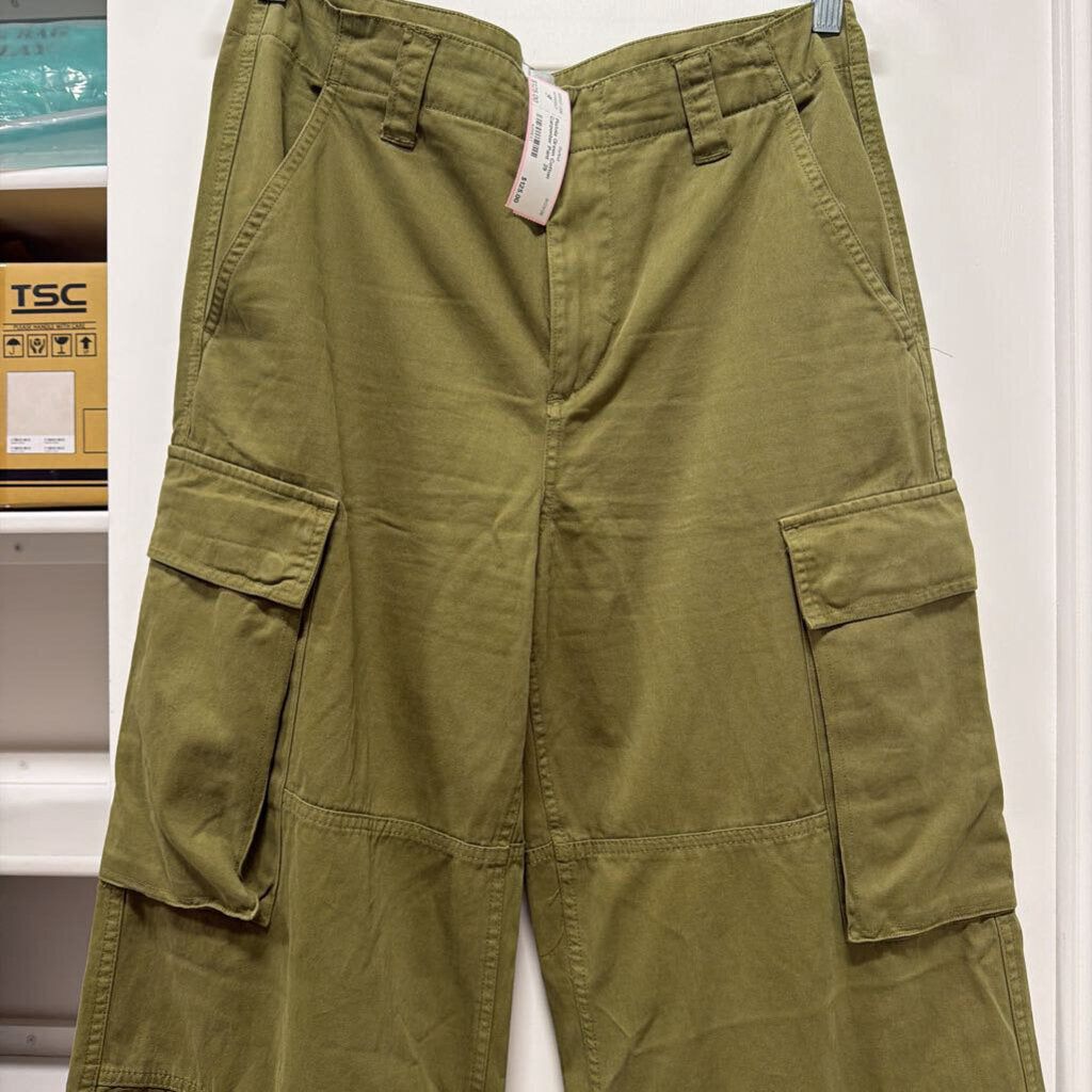 Green Cotton Carpenter Pant