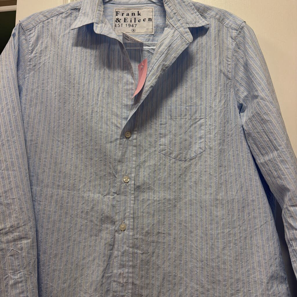 Blue Cotton Striped Shirt