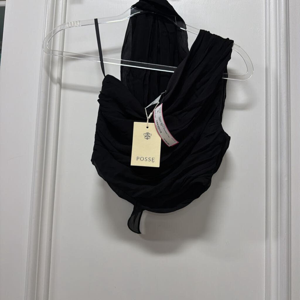 Black Ruched Top (NWT)