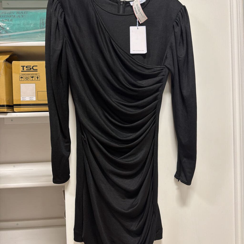 Black Acetate LS Mini Dress (NWT)