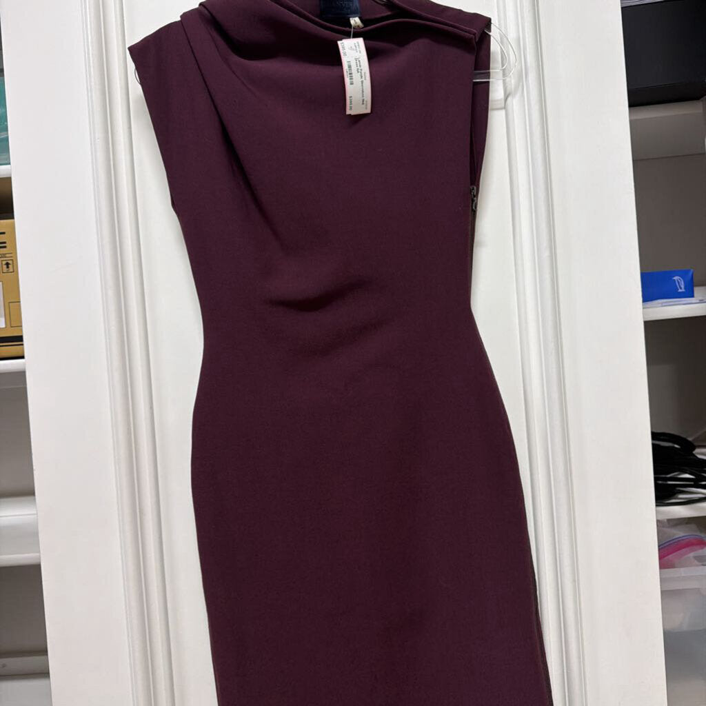 Purple Sleeveless Midi Dress