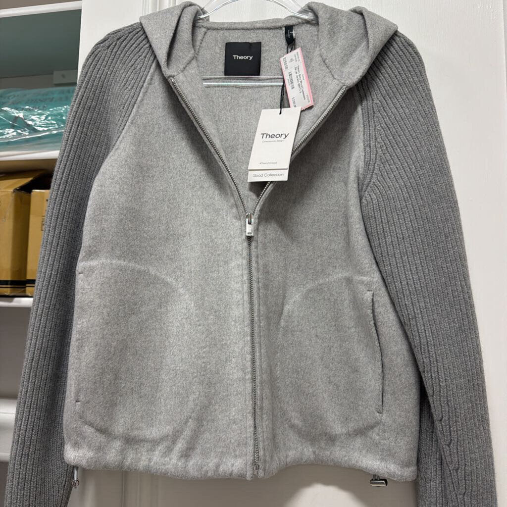 Grey Wool/Cashmere Zip Up Jacket (NWT)