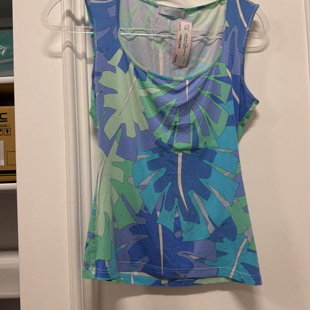 Blue/Green Viscose Tank