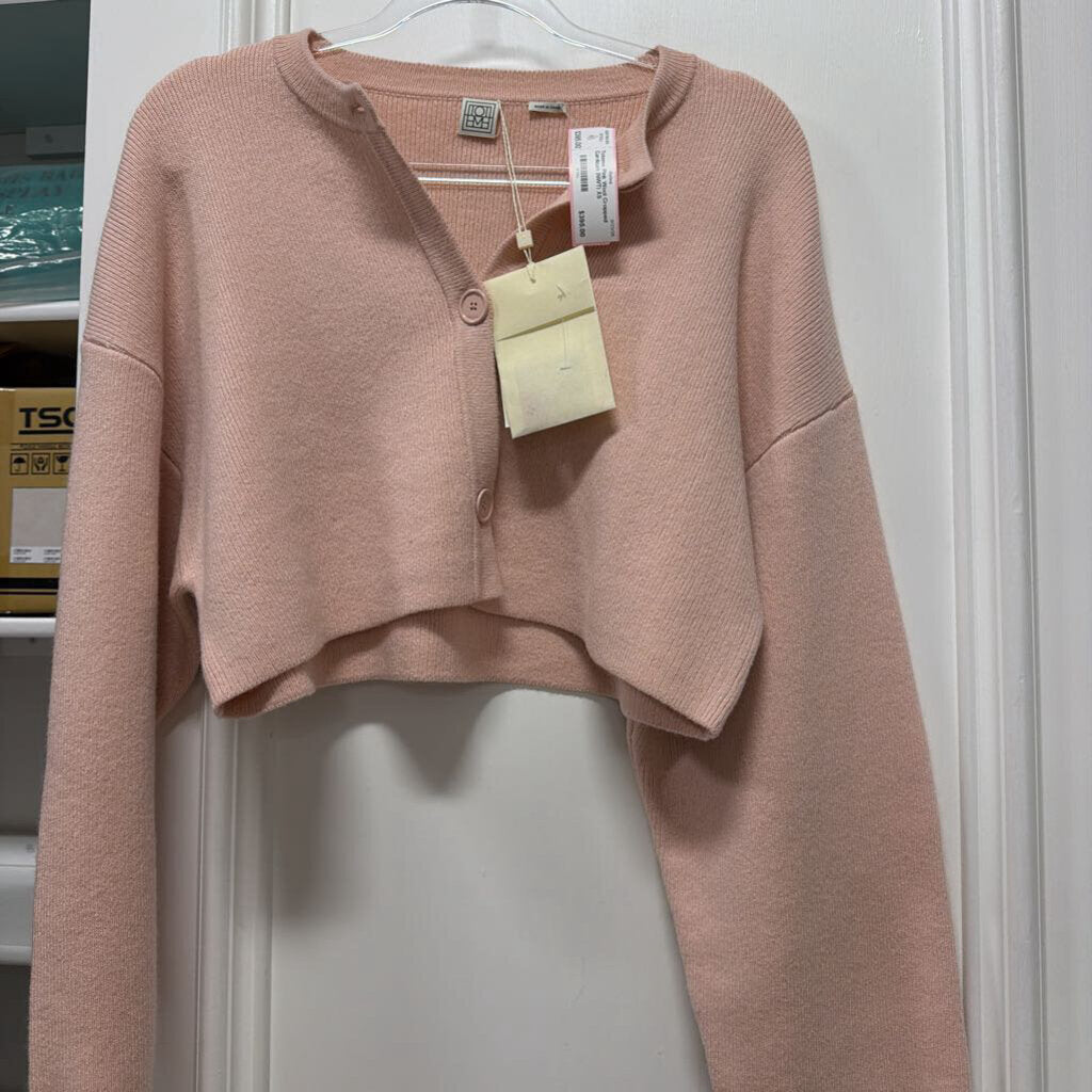 Pink Wool Cropped Cardigan (NWT)