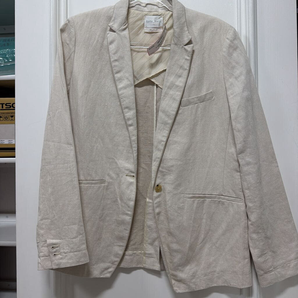 Beige Cotton/Linen Blazer
