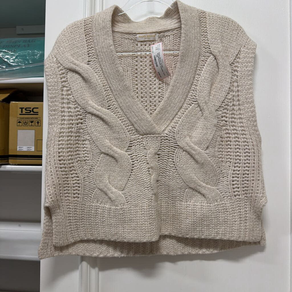Cream Wool/Polyamide Sweater Vest