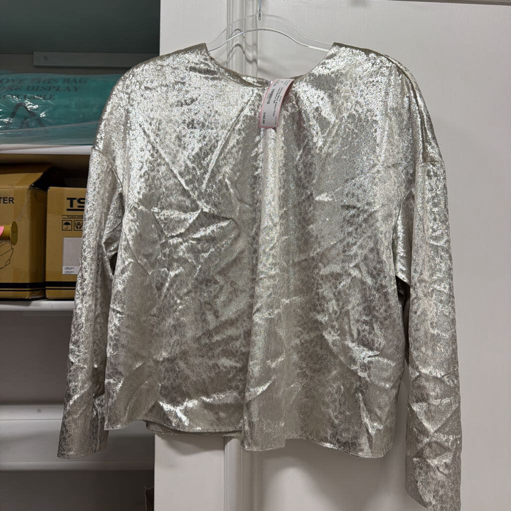 Silver Animal Print Long Sleeve