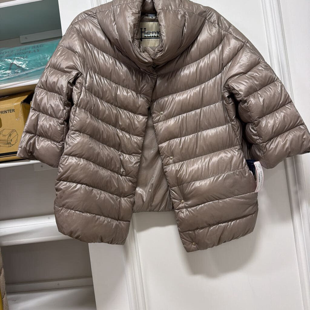 Taupe Down Puffer Coat