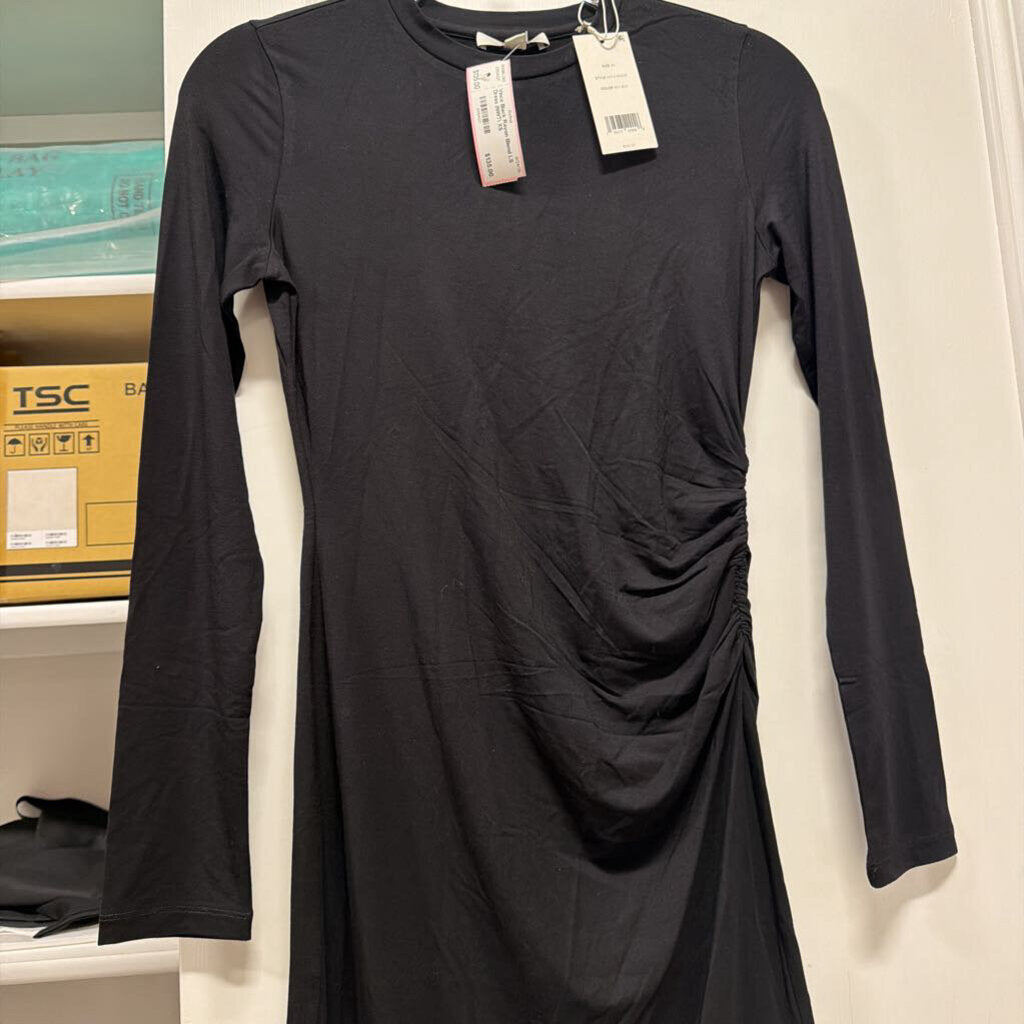 Black Rayon Blend LS Dress (NWT)