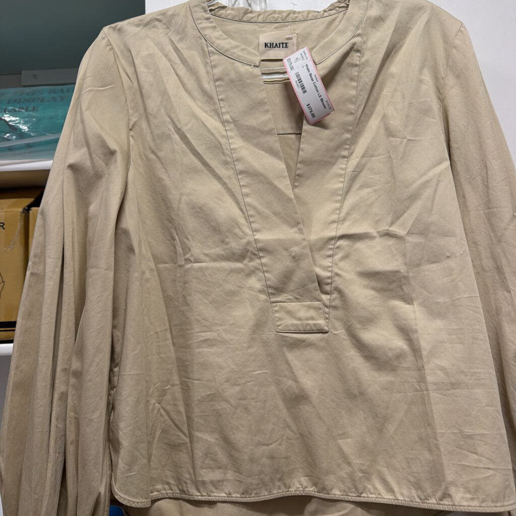 Biege Cotton LS Blouse