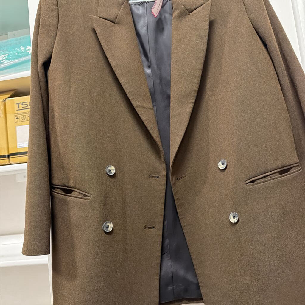 Brown Poly/Viscose Blazer