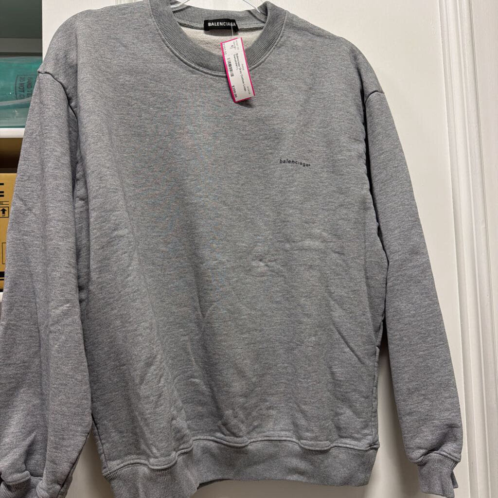 Gray Cotton Logo Sweatshirt
