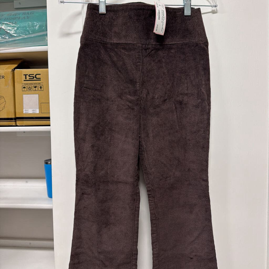 Brown Cotton Blend Corduroy Pants