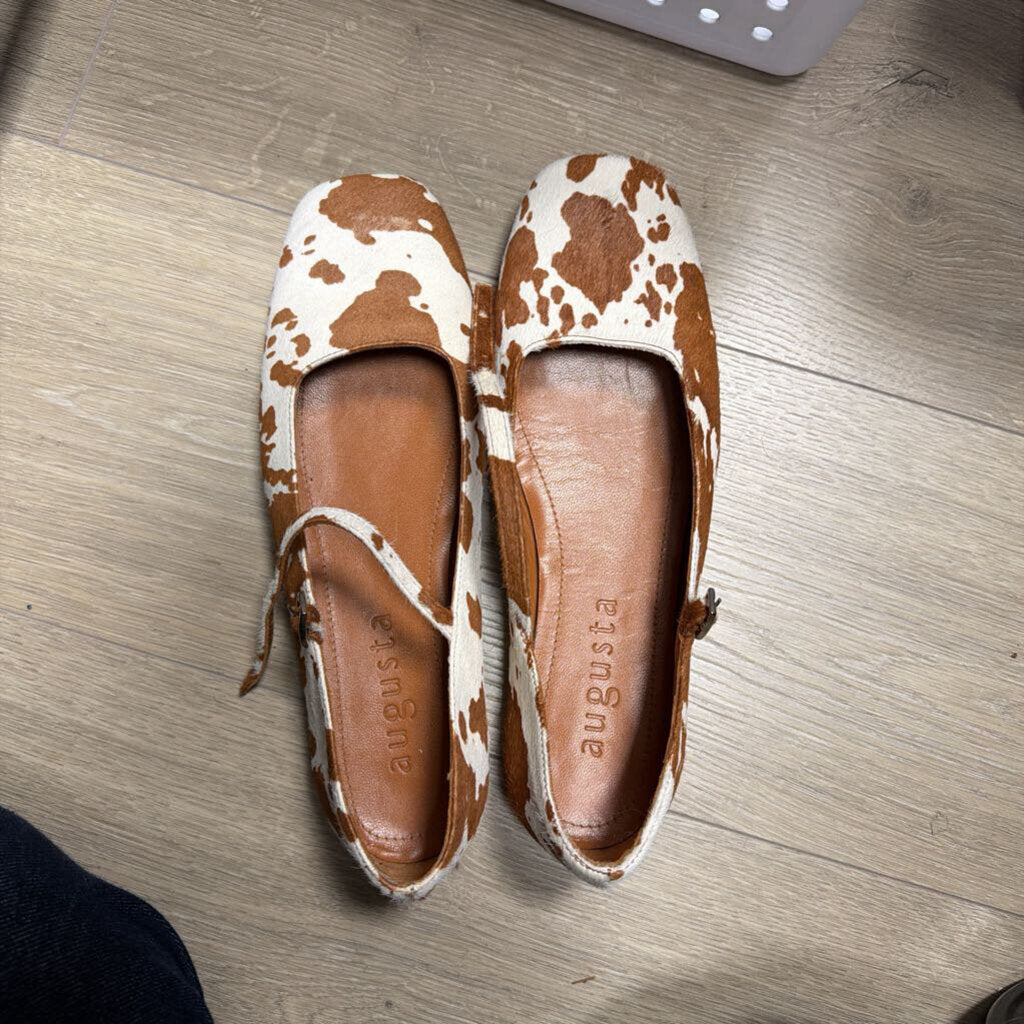 Cow Print Mary Janes