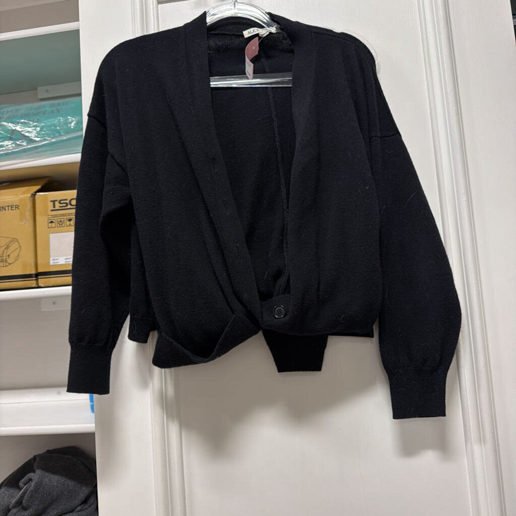 Black Wool Blend Knit Jumpsuit