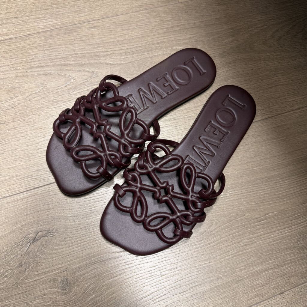 Burgundy Leather Sandal