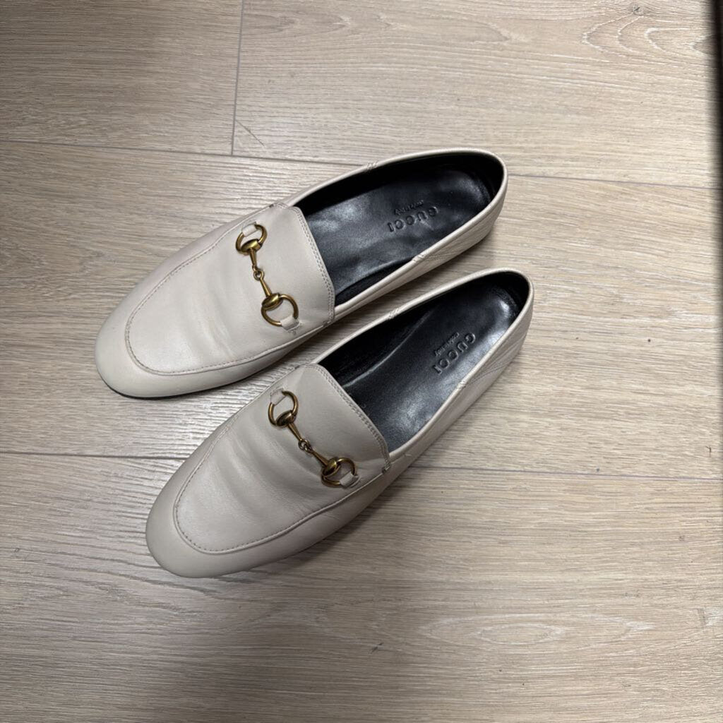 Cream Horsebit Loafers